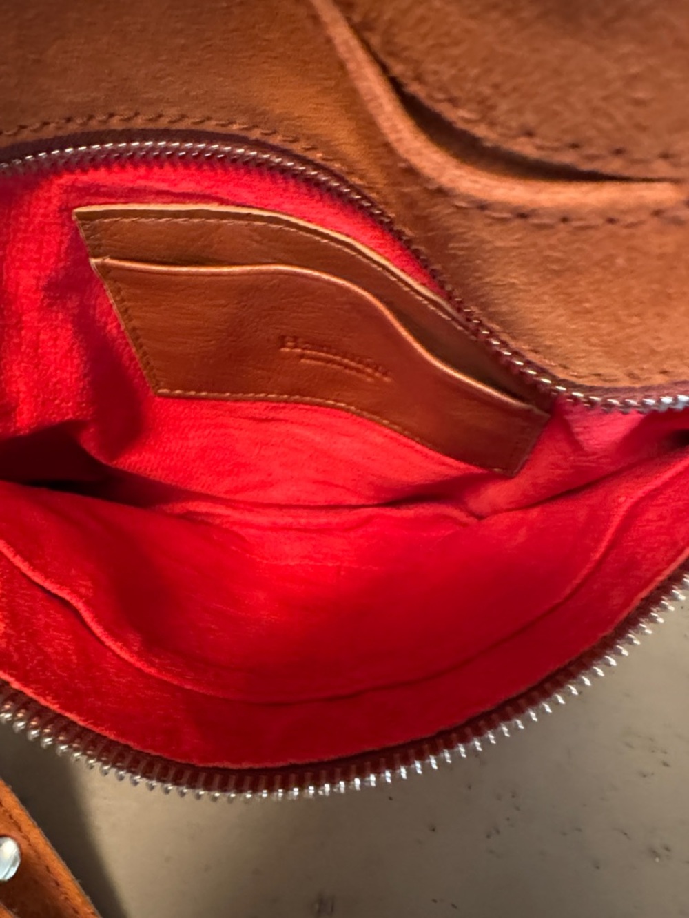 Hammitt Rust Suede Crossbody with Silver Hardware - Picture 14 of 16
